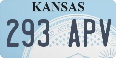 KS license plate 293APV