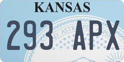 KS license plate 293APX