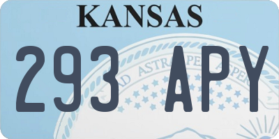 KS license plate 293APY