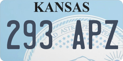 KS license plate 293APZ