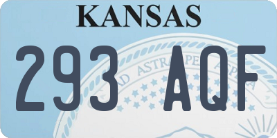 KS license plate 293AQF