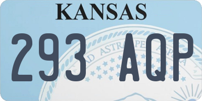 KS license plate 293AQP