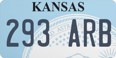 KS license plate 293ARB