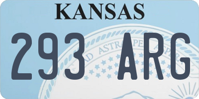KS license plate 293ARG