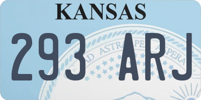 KS license plate 293ARJ