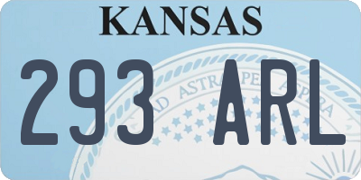 KS license plate 293ARL