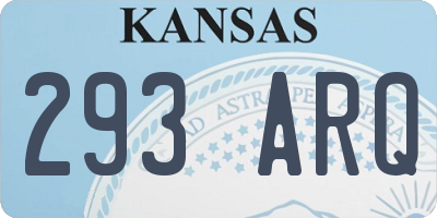 KS license plate 293ARQ
