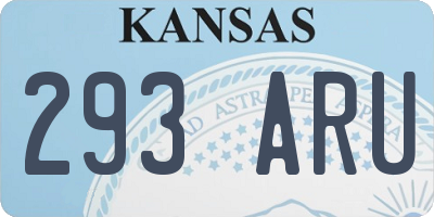 KS license plate 293ARU