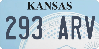 KS license plate 293ARV