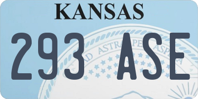 KS license plate 293ASE