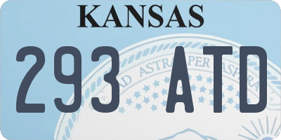KS license plate 293ATD