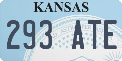 KS license plate 293ATE