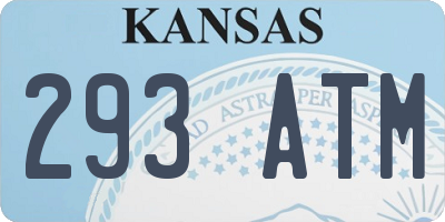 KS license plate 293ATM