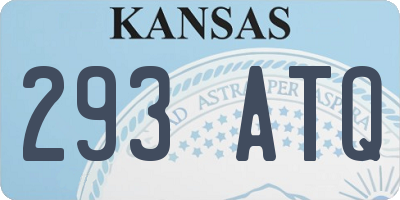 KS license plate 293ATQ
