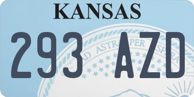KS license plate 293AZD