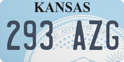 KS license plate 293AZG
