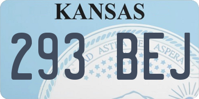 KS license plate 293BEJ