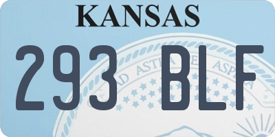 KS license plate 293BLF