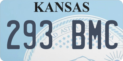 KS license plate 293BMC