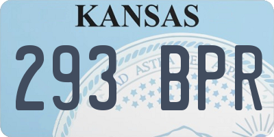 KS license plate 293BPR