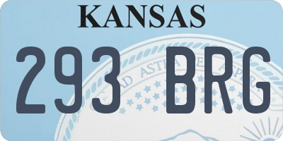KS license plate 293BRG