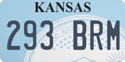 KS license plate 293BRM