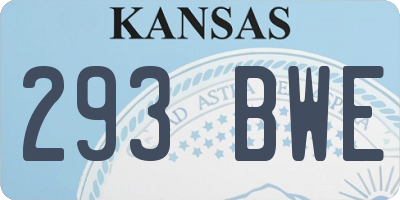 KS license plate 293BWE