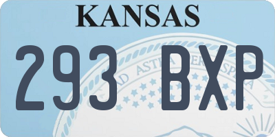 KS license plate 293BXP