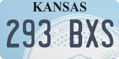 KS license plate 293BXS