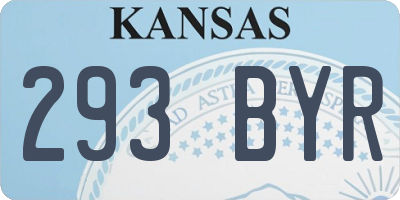 KS license plate 293BYR
