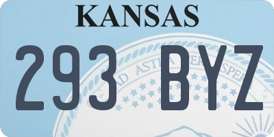 KS license plate 293BYZ