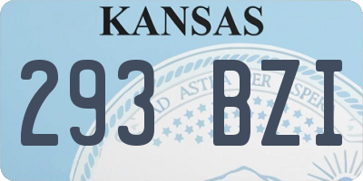 KS license plate 293BZI