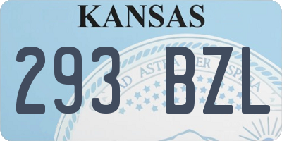 KS license plate 293BZL
