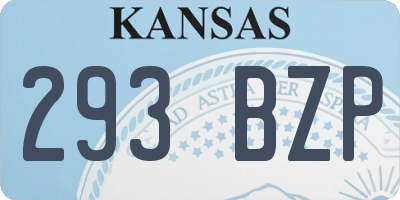 KS license plate 293BZP
