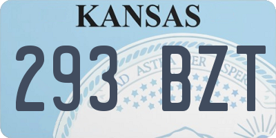 KS license plate 293BZT