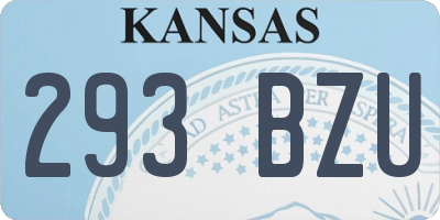 KS license plate 293BZU