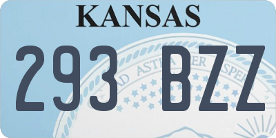 KS license plate 293BZZ