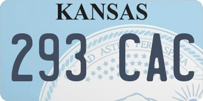 KS license plate 293CAC