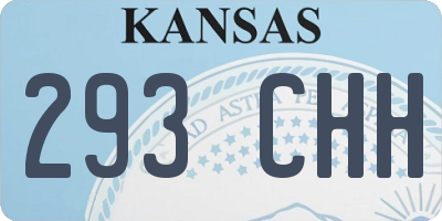 KS license plate 293CHH