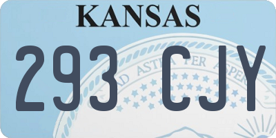 KS license plate 293CJY
