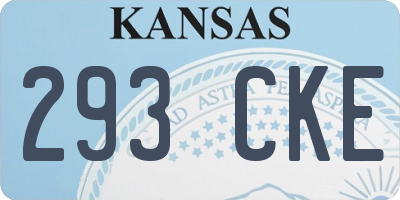 KS license plate 293CKE