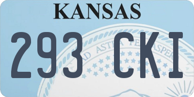 KS license plate 293CKI