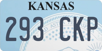 KS license plate 293CKP