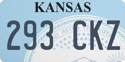 KS license plate 293CKZ