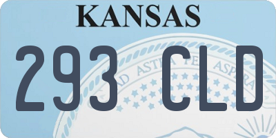 KS license plate 293CLD