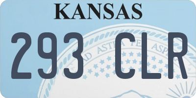 KS license plate 293CLR