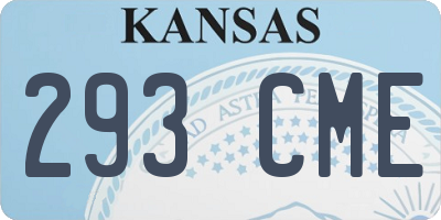 KS license plate 293CME