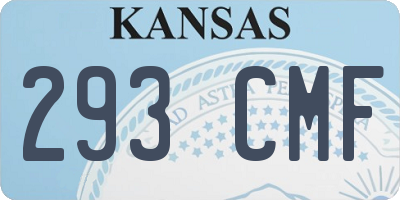 KS license plate 293CMF