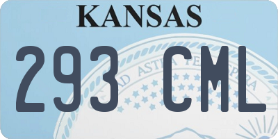 KS license plate 293CML