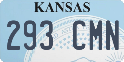 KS license plate 293CMN